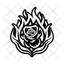 پیش‌نمایش فایل burning-rose-13763303 از پک نمادها تتو مدرسه قدیمی