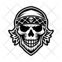 پیش‌نمایش فایل skull-bandana-13763412 از پک نمادها تتو مدرسه قدیمی