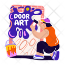 پیش‌نمایش فایل door-art-14096791 از پک مجموعه استیکر مجموعه هنری گرافیتی