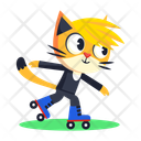 پیش‌نمایش فایل skating-cat-15809078 از پک حیوانات