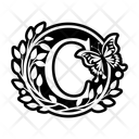 پیش‌نمایش فایل c-logo-15928654 از پک مجموعه هنری لوگو حروف گل‌دار