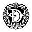 پیش‌نمایش فایل d-logo-15928656 از پک مجموعه هنری لوگو حروف گل‌دار