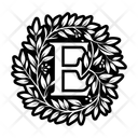 پیش‌نمایش فایل e-logo-15928659 از پک مجموعه هنری لوگو حروف گل‌دار