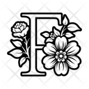 پیش‌نمایش فایل f-logo-15928661 از پک مجموعه هنری لوگو حروف گل‌دار