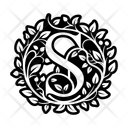 پیش‌نمایش فایل s-logo-15928687 از پک مجموعه هنری لوگو حروف گل‌دار
