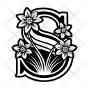 پیش‌نمایش فایل s-monogram-15928688 از پک مجموعه هنری لوگو حروف گل‌دار
