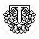 پیش‌نمایش فایل t-logo-15928689 از پک مجموعه هنری لوگو حروف گل‌دار