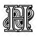 پیش‌نمایش فایل h-monogram-15934186 از پک مجموعه هنری لوگو حرف H حروف