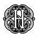 پیش‌نمایش فایل h-monogram-15934203 از پک مجموعه هنری لوگو حرف H حروف