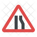 پیش‌نمایش فایل road-narrow-from-the-right-side از پک نمادها ۱