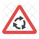 پیش‌نمایش فایل roundabout-warning-sign از پک نمادها ۱