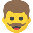 پیش‌نمایش فایل mustache-emoji-2 از پک شکلک خندان ۱