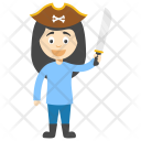 پیش‌نمایش فایل cartoon-pirate-girl از پک کارتون کودکان