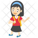 پیش‌نمایش فایل cartoon-school-girl-2 از پک کارتون کودکان