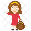پیش‌نمایش فایل cartoon-school-girl از پک کارتون کودکان