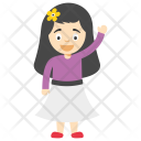پیش‌نمایش فایل little-girl-pointing از پک کارتون کودکان