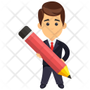 پیش‌نمایش فایل businessman-holding-pencil-1 از پک شخصیت‌های کسب و کار