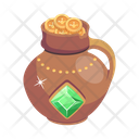 پیش‌نمایش فایل coins-jug-7680016 از پک گنج