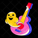 پیش‌نمایش فایل halloween-guitar-7909506 از پک استیکرهای جادوگر