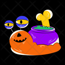 پیش‌نمایش فایل halloween-snail-7909499 از پک استیکرهای جادوگر