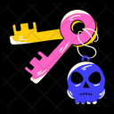 پیش‌نمایش فایل skull-keyring-7909517 از پک استیکرهای جادوگر