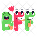پیش‌نمایش فایل bff-lettering-7942253 از پک روز دوستی