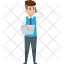 پیش‌نمایش فایل businessman-calling از پک شخصیت‌های کسب و کار در حال کار در دفتر