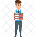 پیش‌نمایش فایل employee-holding-folders از پک شخصیت‌های کسب و کار در حال کار در دفتر