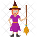 پیش‌نمایش فایل witch-with-broom از پک Halloween  