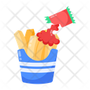 پیش‌نمایش فایل fries-sauce-8320312 از پک استیکرهای غذا