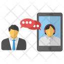 پیش‌نمایش فایل online-discussion از پک آیکن‌های مسطح خرید کسب و کار