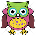پیش‌نمایش فایل owl-306 از پک آیکن‌های وکتور جغد بچه کارتونی