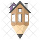 پیش‌نمایش فایل house-design از پک آیکن‌های مسطح نقاشی خانه