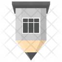 پیش‌نمایش فایل house-sketch-7 از پک آیکن‌های مسطح نقاشی خانه