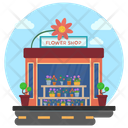 پیش‌نمایش فایل flower-shop-3 از پک نمای بیرونی ساختمان‌های تجاری