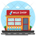 پیش‌نمایش فایل milk-shop از پک نمای بیرونی ساختمان‌های تجاری