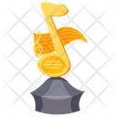 پیش‌نمایش فایل music-note-trophy-1 از پک تندیس جایزه موسیقی