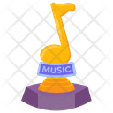 پیش‌نمایش فایل music-note-trophy از پک تندیس جایزه موسیقی