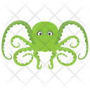 پیش‌نمایش فایل octopus-150 از پک اختاپوس کارتونی (مسطح)