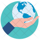 پیش‌نمایش فایل handheld-globe از پک دست‌های در حال نگه داشتن (مسطح)