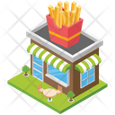 پیش‌نمایش فایل fast-food-shop-1 از پک سوپرمارکت، کافه و فروشگاه‌ها (ایزومتریک)