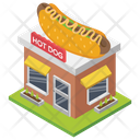 پیش‌نمایش فایل hot-dog-shop-1 از پک سوپرمارکت، کافه و فروشگاه‌ها (ایزومتریک)