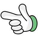 پیش‌نمایش فایل pointing-finger-10 از پک دست‌های کارتونی