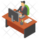 پیش‌نمایش فایل employee-desk-23 از پک محیط کار اداری