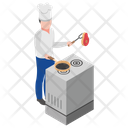 پیش‌نمایش فایل cooking-kiosk-1 از پک مبلمان فودکورت، یخچال‌ها، پیشخوان‌ها با افراد