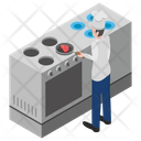پیش‌نمایش فایل cooking-kiosk-2 از پک مبلمان فودکورت، یخچال‌ها، پیشخوان‌ها با افراد