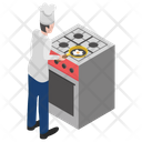 پیش‌نمایش فایل cooking-kiosk-3 از پک مبلمان فودکورت، یخچال‌ها، پیشخوان‌ها با افراد