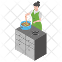 پیش‌نمایش فایل female-chef-12 از پک مبلمان فودکورت، یخچال‌ها، پیشخوان‌ها با افراد