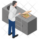 پیش‌نمایش فایل pizza-stall از پک مبلمان فودکورت، یخچال‌ها، پیشخوان‌ها با افراد