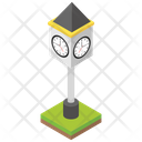پیش‌نمایش فایل clock-lamp-post از پک عناصر طراحی زندگی شهری و نمای شهر